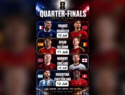 Jadwal Perempat Final Piala Dunia 2026: Prancis vs Maroko Pembuka, Siapa Lolos Semifinal?